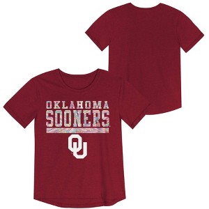 NCAA Oklahoma Sooners Girls' Foil T-Shirt - 1 of 3