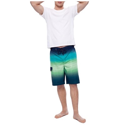Rokka&Rolla Men's 9" Half Elastic Waist Board Swim Shorts -Green Vapor, size Medium — фото 4