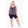 Avenue Women's Plus Size Fly Away Print Tankini Top - 3 of 4