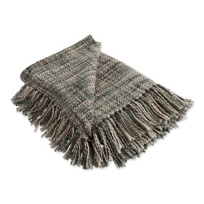 Design Imports 36"x54" Variegated Acrylic Throw Blanket Gray: Lightweight, Woven, Machine Washable