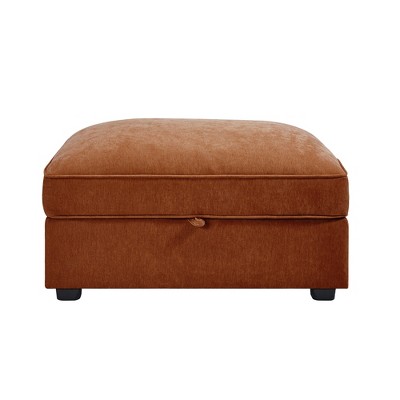 Ottoman -chenille-Orange