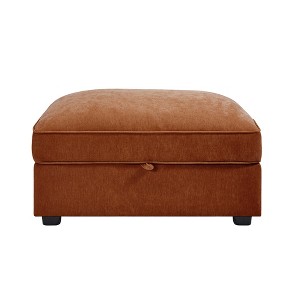 Ottoman -chenille-Orange - 1 of 1