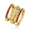 Ross-Simons 0.60 ct. t.w. Garnet and Scrollwork Jewelry Set: 3 Rings in 18kt Gold Over Sterling - 3 of 4