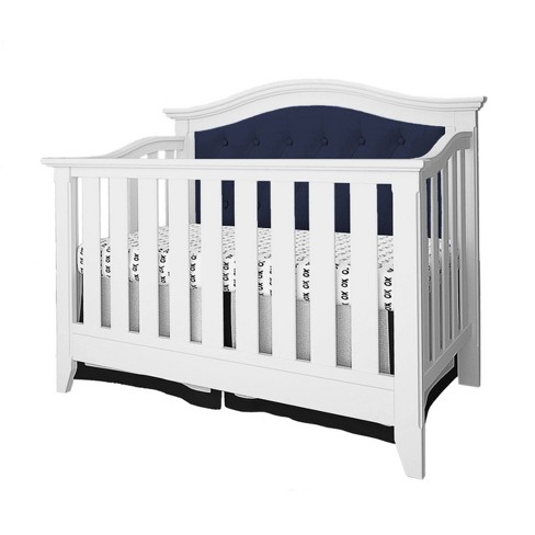 Upholstered crib cheap white