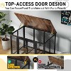 48" Extra Large Dog Crate Furniture with Top Door – Heavy Duty Wood & Carbon Steel Kennel for Medium/Large Dogs Up to 110 lbs, Dual Access - 4 of 4