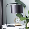 Traditional Metal Table Lamp Black - Olivia & May: Drum Shade, No Assembly Required, Indoor Use - 2 of 4