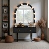 Wall Mounted Floating Makeup Vanity with Mirror & LED Lights, Compact Dressing Table with Power Outlets and Storage Drawers - 3 of 4