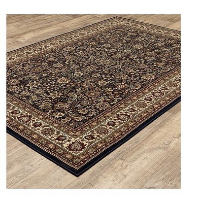 Ariana Blue Persian Border Low Pile Area Rug