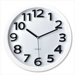 Victory Light Wall Clock with Raised Numerals and Silent Sweep Dial - 13"- White - 1 of 1