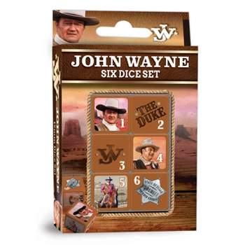 MasterPieces Officially Licensed John Wayne - 6 Piece D6 Gaming Dice Set Ages 6 and Up