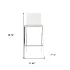 HomeRoots Set of Two 30" Clear And Silver Acrylic And Steel Low Back Bar Height Bar Chairs - 3 of 4