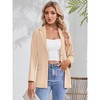 Casual Blazer Jackets for Women Long Sleeve Open Front Button Work Office Suit Jacket with Pockets - 2 of 4