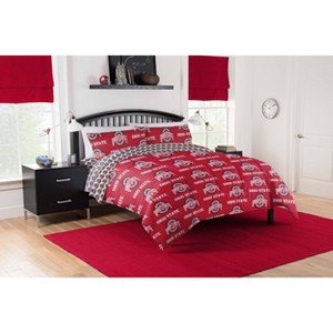 NCAA Ohio State Buckeyes Rotary Bed Set - 1 of 3