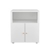 Heavy Duty Metal File Cabinet Printer Stand with Storage Shelf, 3D Printer Cabinet on Wheels with 2 Doors for Home Office and Small Spaces - 4 of 4