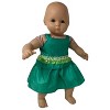 Doll Clothes Superstore Green Sundress Fits 15-16 Inch Baby Dolls - 3 of 4