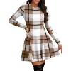 Ribbed Knit Sweater Dress for Women, Long Sleeve Crew Neck Fit and Flare A-Line Dress for Fall and Winter, Casual Office Wear Print 1 - 3 of 4