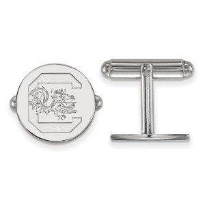 Black Bow Jewelry Sterling Silver South Carolina Gamecocks NCAA Cuff Links - 1 of 3