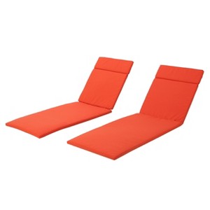 Christopher Knight Home Salem Outdoor Water Resistant Fabric Chaise Lounge Cushions (Set of 2) - 1 of 4