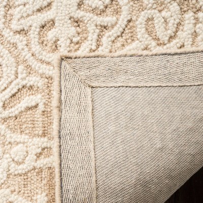 Ivory Floral Hand-Tufted Wool 4' x 6' Area Rug