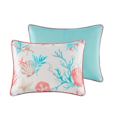 GDFStudio Guy 7 Piece Cotton Sateen Comforter Bedding Sets, Coral, Queen — фото 5