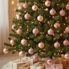 Northlight 32ct Shatterproof 4-Finish Christmas Ball Ornament Set 3.25" - Blush Pink - 3 of 3