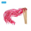 Unique Bargains Party Favor Wooden Handle Lace Ribbon Sticks Fairy Wands 25 Pcs - 3 of 4
