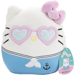 Squishmallows Original 8-Inch Hello Kitty w Glasses Plush - Collectible Sailor Sanrio Stuffed Animal Toy - Easter Basket Gift for Kids, Girls & Boys - 1 of 3