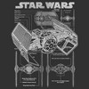 Mens Star Wars TIE Fighter Schematic Lightweight Hoodie - 2 of 4