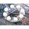 Anna-Kaci Crystal Rhinestone Faux Pearl Flower Swirl Wreath Fashion Pin Brooch - 2 of 4
