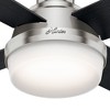 Hunter Dempsey 44" Lighted Ceiling Fan Brushed Nickel with Black Oak Blades - Contemporary Design for Modern Interiors - 3 of 4