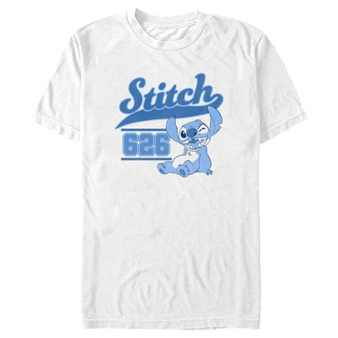 Men's Lilo & Stitch White Collegiate 626 T-shirt - White - Small : Target