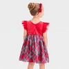 Toddler Girls' Mattel Barbie Dream Closet 2024 "Holiday Barbie" Inspired Tutu Dress - Red - image 3 of 4