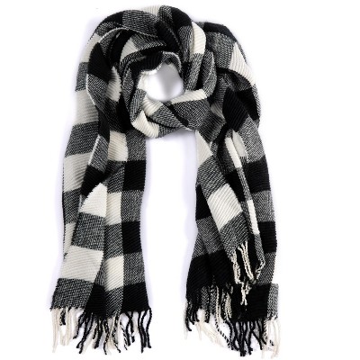 Shiraleah Jules Black and White Plaid Scarf
