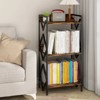 DOMETOUR Bookshelf Classically Modern Bookcase, Tall Book Shelf Display Shelves Storage Organizer Rack for Bedroom Living Room - 2 of 4