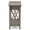 NicBex Crisscross Design Narrow Console Table with Storage,Entryway Table with 2 Drawers & Bottom Shelf,Foyer Table for Hallway,Living Room - 4 of 4
