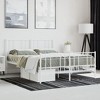 vidaXL Robust Steel Bed Frame with Headboard, Footboard and Under-Bed Storage Space - Classic White Powder-Coated Steel Construction - 4 of 4