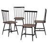 Baxton Studio 4pc Cardinal Wood and Metal Dining Chair Set Dark Brown/Black - 2 of 4