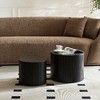 NicBex 2-Piece Modern Nesting End Table, Small Round Coffee Tables with Walnut Veneer, Living Room Side Table Set,  Rounded Edges Small Table - 2 of 4