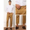 Lars Amadeus Men's Slim Fit Plaid Cropped Business Pants - 4 of 4