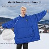 Mens Womens Outdoor Waterproof Hoodie Sweatshirt with Plush Fleece Lined, Oversized Warm Comfortable Pullover with Hooded - Catalonia - 4 of 4