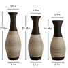 FURNIinspire Decorative Vases 3pcs Living Room Classic Desktop Vas Dining Room Neat Floor Vase Flower Stand Home Decor, White, 6.1"*6.1"*27.56" - 3 of 4