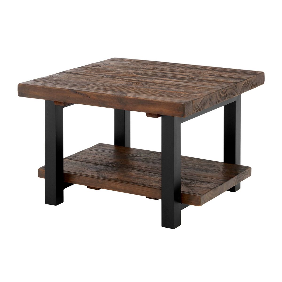 Pomona Metal and Wood Square Coffee Table - Alaterre Furniture - thumbnail 2