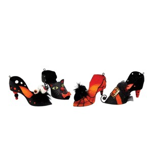 Gallerie II Glam Witch Shoe Halloween Tree Ornament, Set of 4 - 1 of 2