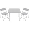 Set of 3 Folding Table and Chair with PU Upholstered - Perfect for Eating, Reading, and Playing - 4 of 4
