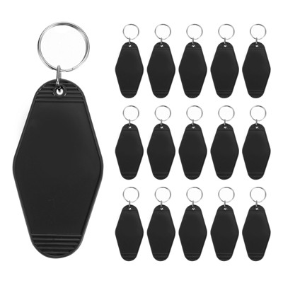 Unique Bargains Blank Vintage Motel Keychain for DIY Ornament Backpack Label 16 Pcs