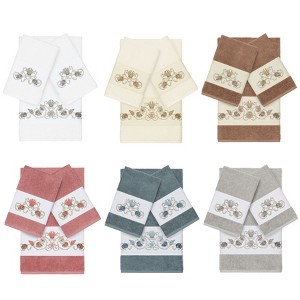 Linum Home Textiles 100% Turkish Cotton BELLA Embellished Towel Set - 1 of 4