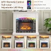 VINGLI 43'' Fireplace TV Stand for up to 55 inch TVs, Electric Fireplace with Mantel, Modern Entertainment Center with Adjustable LED Lights Strips - 2 of 4