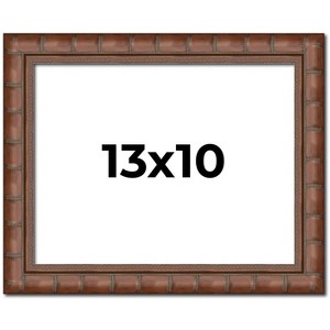 PosterPalooza | 13x10 Modern Bamboo Picture Frame, UV Acrylic, 5 Finishes - 1 of 4