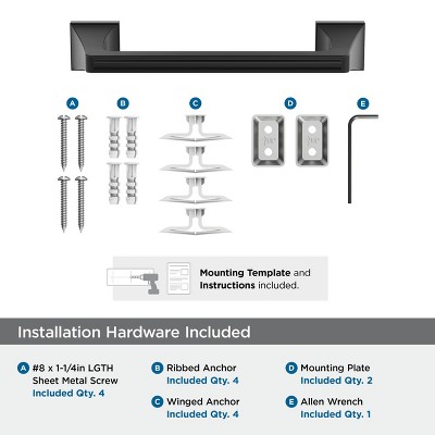 Matte Black Wall Mounted Towel Bar with Sophisticated Lines