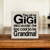 Slickblue Rustic Gigi Wood Sign – Solid Knotty Pine Wall Art for Grandma, 7x7 Inches, Multiple Colors - 3 of 3